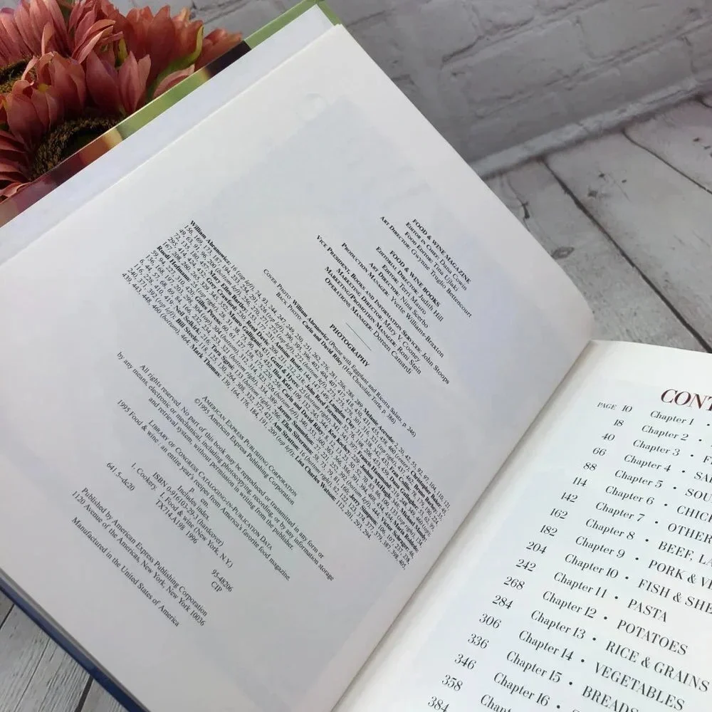 vintage 1995 food & wine cookbook